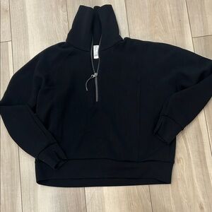 SPANX Black Zip-Up Sweater